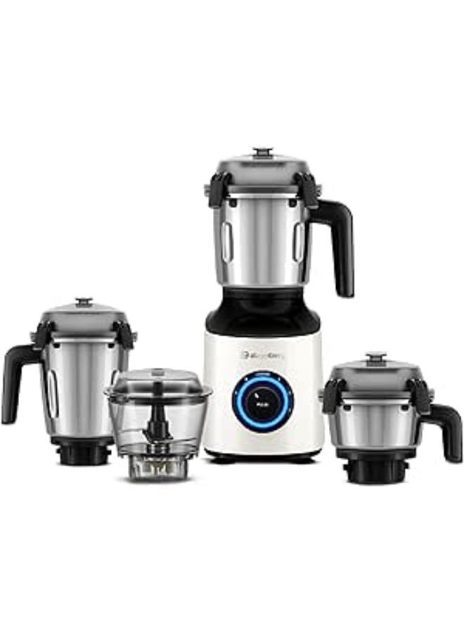 atomberg خلاط ومطحنة أتومبيرج زينوفا | وضع طحن خشن فريد للحصول على قوام يشبه عجينة السيلباتا | محرك BLDC ذكي | ميزات أمان | 4 أوعية بما في ذلك وعاء التقطيع | تشغيل بدون استخدام اليدين (أبيض لؤلؤي) - Image 1